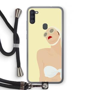 CaseCompany Summer: Samsung Galaxy A11 Transparant Hoesje met koord