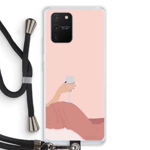 CaseCompany Wine: Samsung Galaxy S10 Lite Transparant Hoesje met koord