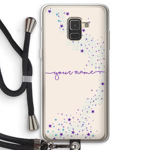 CaseCompany Sterren: Samsung Galaxy A8 (2018) Transparant Hoesje met koord