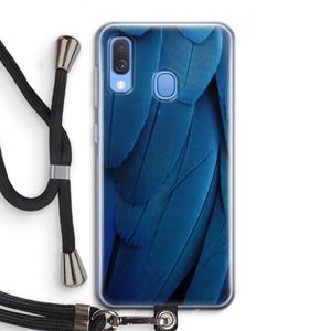 CaseCompany Pauw: Samsung Galaxy A40 Transparant Hoesje met koord