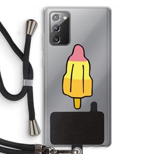 CaseCompany Raketijsje: Samsung Galaxy Note 20 / Note 20 5G Transparant Hoesje met koord