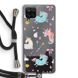 CaseCompany Fantasiewereld: Samsung Galaxy A12 Transparant Hoesje met koord