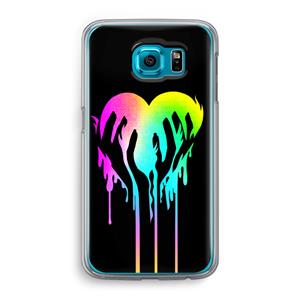 CaseCompany Hold My Heart: Samsung Galaxy S6 Transparant Hoesje