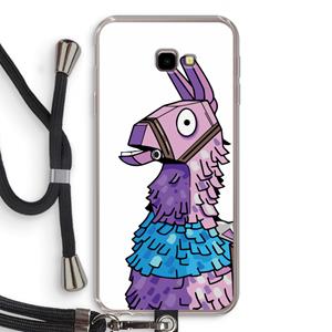 CaseCompany Lama: Samsung Galaxy J4 Plus Transparant Hoesje met koord