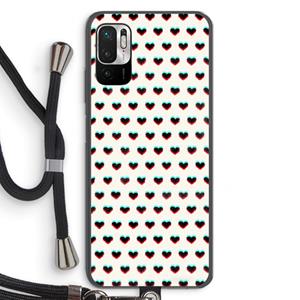 CaseCompany Hartjes: Xiaomi Redmi Note 10 5G Transparant Hoesje met koord