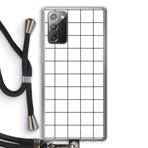 CaseCompany Rooster: Samsung Galaxy Note 20 / Note 20 5G Transparant Hoesje met koord