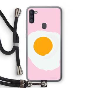 CaseCompany Sunny side up: Samsung Galaxy A11 Transparant Hoesje met koord