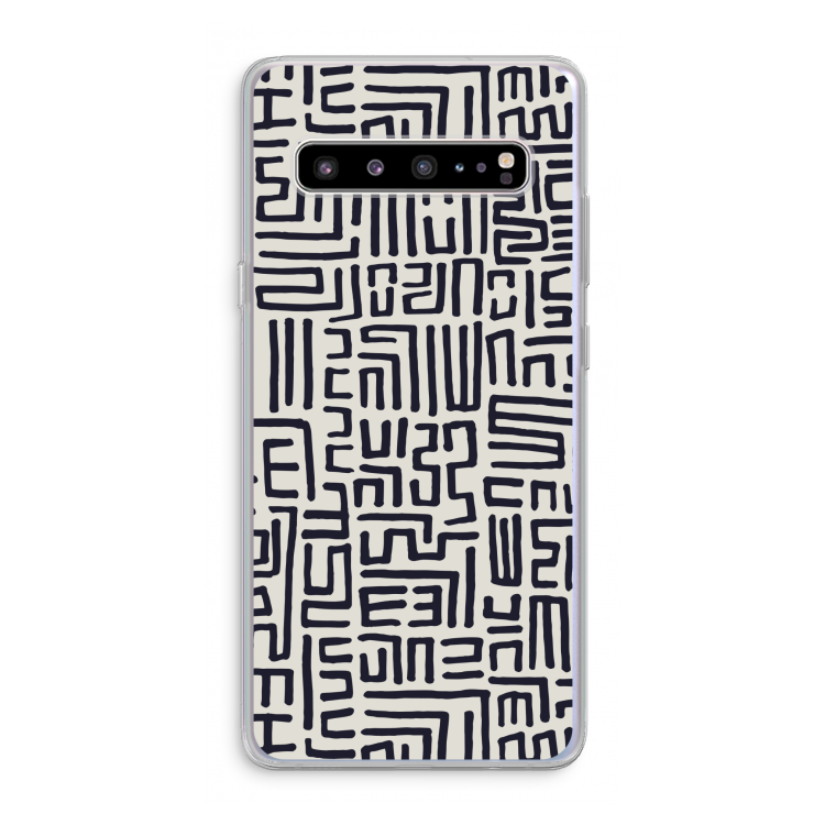 CaseCompany Moroccan Print: Samsung Galaxy S10 5G Transparant Hoesje