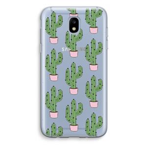 CaseCompany Cactus Lover: Samsung Galaxy J5 (2017) Transparant Hoesje