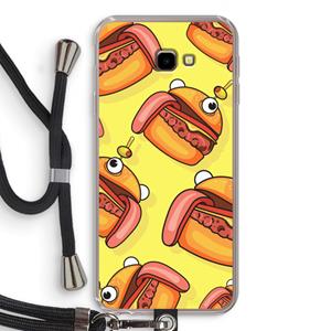 CaseCompany Hamburger: Samsung Galaxy J4 Plus Transparant Hoesje met koord