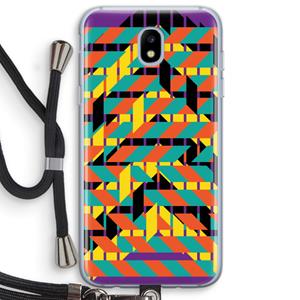 CaseCompany Skew Bee 2: Samsung Galaxy J5 (2017) Transparant Hoesje met koord