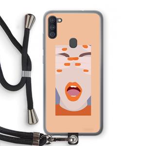 CaseCompany Surprise: Samsung Galaxy A11 Transparant Hoesje met koord