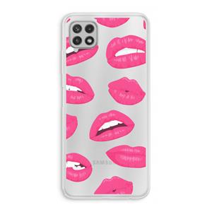 CaseCompany Bite my lip: Samsung Galaxy A22 4G Transparant Hoesje