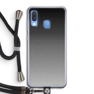 CaseCompany Musketon Halftone: Samsung Galaxy A40 Transparant Hoesje met koord