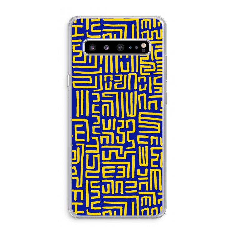 CaseCompany Majorelle Blue Print: Samsung Galaxy S10 5G Transparant Hoesje