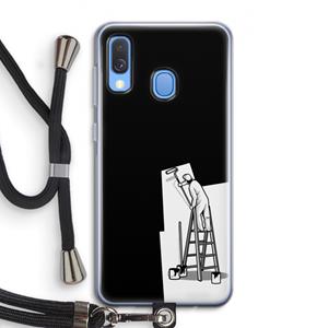 CaseCompany Musketon Painter: Samsung Galaxy A40 Transparant Hoesje met koord
