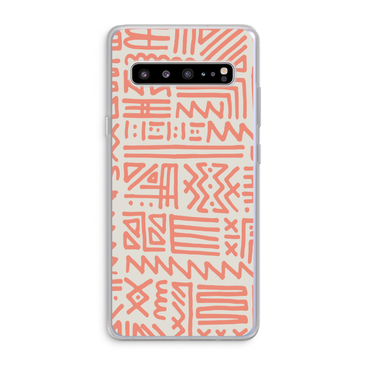 CaseCompany Marrakech Pink: Samsung Galaxy S10 5G Transparant Hoesje