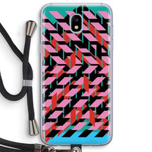 CaseCompany Skew Blush 2: Samsung Galaxy J5 (2017) Transparant Hoesje met koord