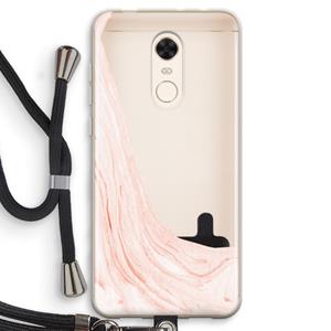 CaseCompany Peach bath: Xiaomi Redmi 5 Transparant Hoesje met koord