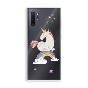 CaseCompany Regenboog eenhoorn: Samsung Galaxy Note 10 Plus Transparant Hoesje
