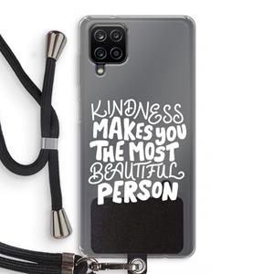 CaseCompany The prettiest: Samsung Galaxy A12 Transparant Hoesje met koord