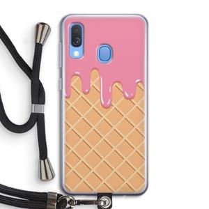CaseCompany Ice cream: Samsung Galaxy A40 Transparant Hoesje met koord