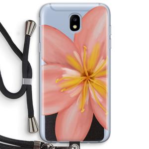 CaseCompany Pink Ellila Flower: Samsung Galaxy J5 (2017) Transparant Hoesje met koord