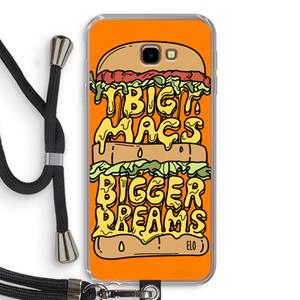 CaseCompany Big Macs Bigger Dreams: Samsung Galaxy J4 Plus Transparant Hoesje met koord