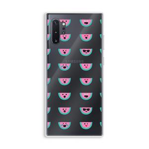 CaseCompany Smiley watermeloenprint: Samsung Galaxy Note 10 Plus Transparant Hoesje