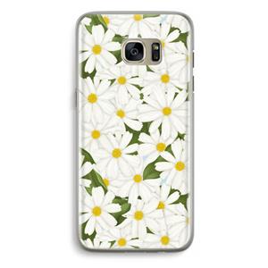 CaseCompany Summer Daisies: Samsung Galaxy S7 Edge Transparant Hoesje