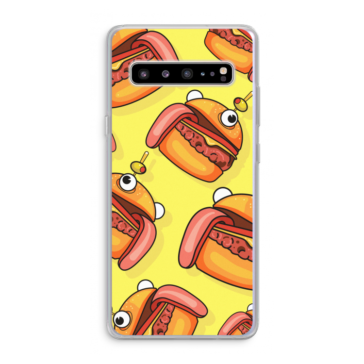CaseCompany Hamburger: Samsung Galaxy S10 5G Transparant Hoesje