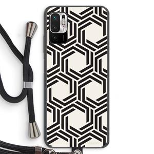 CaseCompany Geometrisch patroon: Xiaomi Redmi Note 10 5G Transparant Hoesje met koord