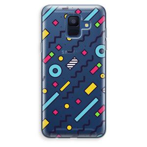 CaseCompany 8-bit N°8: Samsung Galaxy A6 (2018) Transparant Hoesje