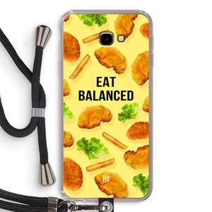 CaseCompany Eat Balanced: Samsung Galaxy J4 Plus Transparant Hoesje met koord
