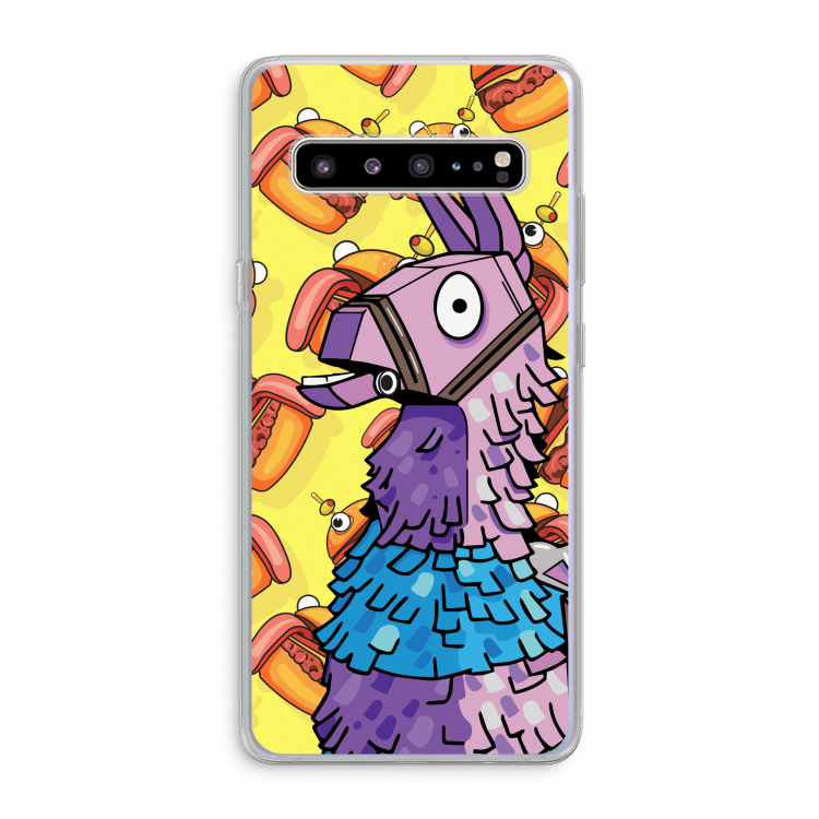 CaseCompany Loot Burger: Samsung Galaxy S10 5G Transparant Hoesje