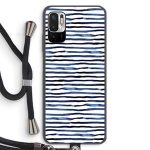 CaseCompany Verrassende lijnen: Xiaomi Redmi Note 10 5G Transparant Hoesje met koord