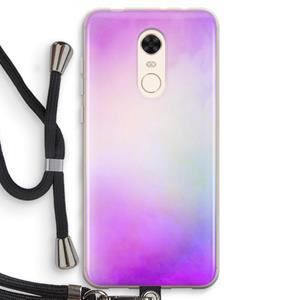 CaseCompany Clouds pastel: Xiaomi Redmi 5 Transparant Hoesje met koord