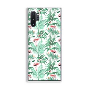 CaseCompany Flamingo bladeren: Samsung Galaxy Note 10 Plus Transparant Hoesje