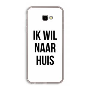 CaseCompany Ik wil naar huis: Samsung Galaxy J4 Plus Transparant Hoesje