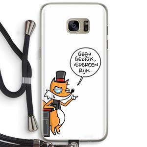 CaseCompany Geen Gezeik: Samsung Galaxy S7 Edge Transparant Hoesje met koord