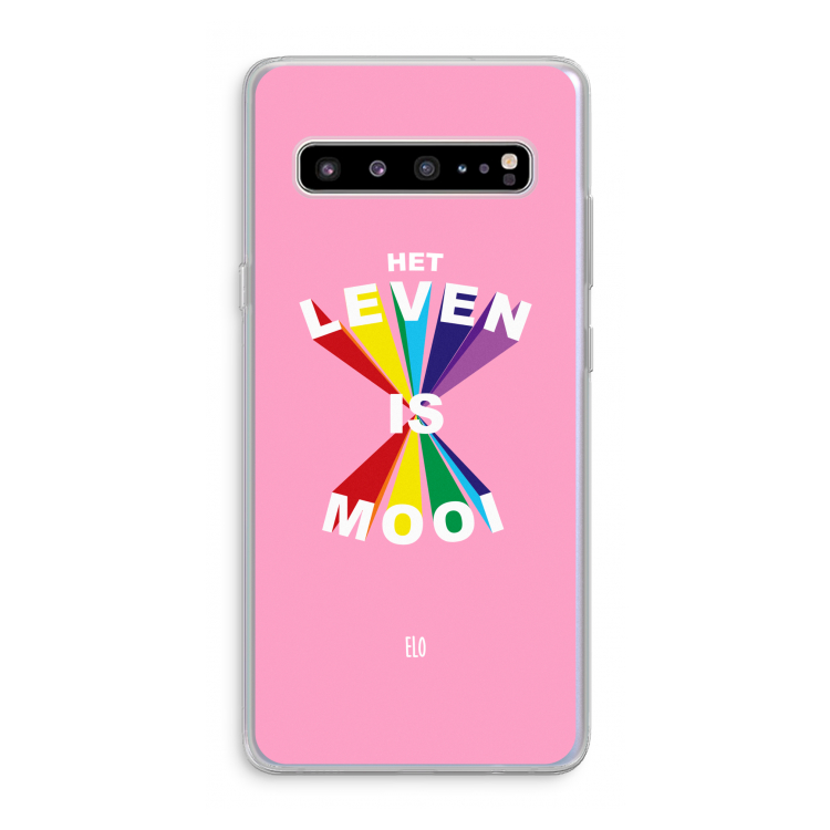 CaseCompany Het Leven Is Mooi: Samsung Galaxy S10 5G Transparant Hoesje