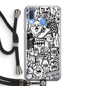 CaseCompany Vexx Mixtape #2: Samsung Galaxy A40 Transparant Hoesje met koord