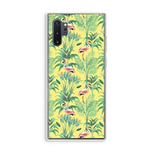 CaseCompany Flamingo party: Samsung Galaxy Note 10 Plus Transparant Hoesje