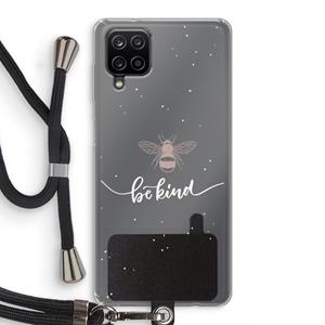 CaseCompany Be(e) kind: Samsung Galaxy A12 Transparant Hoesje met koord
