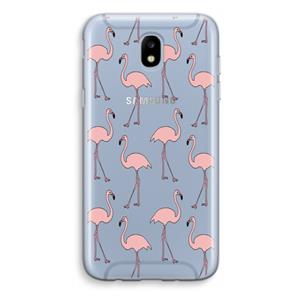 CaseCompany Anything Flamingoes: Samsung Galaxy J5 (2017) Transparant Hoesje