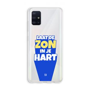 CaseCompany Laat de zon in je hart: Galaxy A51 4G Transparant Hoesje
