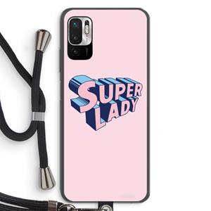 CaseCompany Superlady: Xiaomi Redmi Note 10 5G Transparant Hoesje met koord