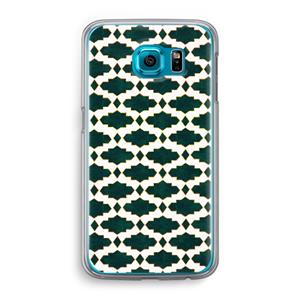 CaseCompany Moroccan tiles: Samsung Galaxy S6 Transparant Hoesje
