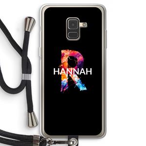 CaseCompany Abstract Spectrum: Samsung Galaxy A8 (2018) Transparant Hoesje met koord