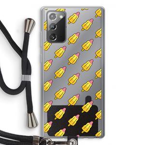 CaseCompany Waterijsjes: Samsung Galaxy Note 20 / Note 20 5G Transparant Hoesje met koord